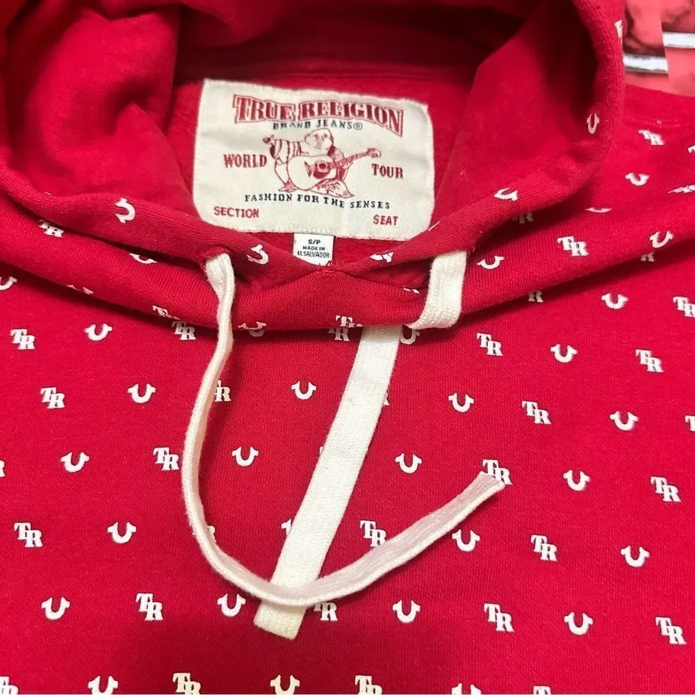 TRUE RELIGION World Tour Red pullover hoodie SP